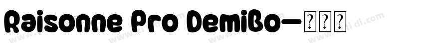 Raisonne Pro DemiBo字体转换